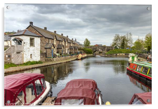 Brecon Canal Basin Acrylic by Jim Monk