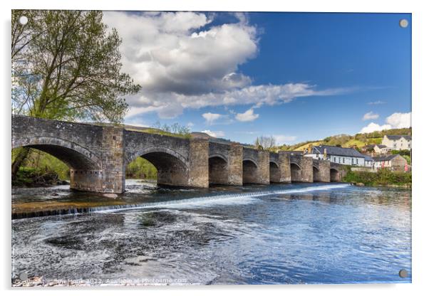 Crickhowell Bridge, Brecon Beacons. Acrylic by Jim Monk