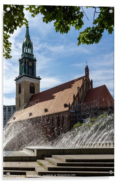 St. Mary's Church, Berlin Acrylic by Jim Monk