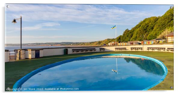 Filey Paddling Pool Acrylic by Jim Monk