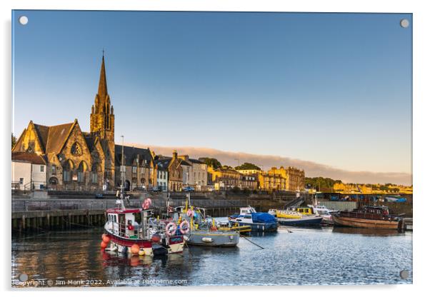 Newhaven Harbour, Edinburgh Acrylic by Jim Monk