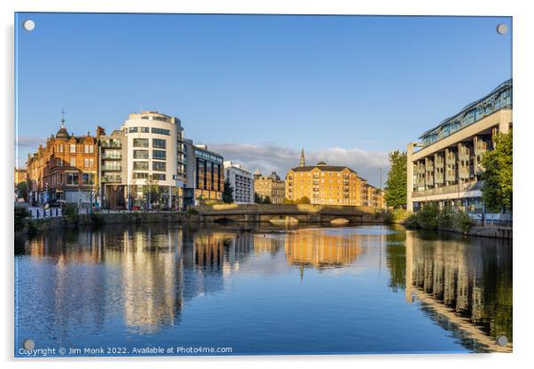 Water of Leith Reflections Acrylic by Jim Monk