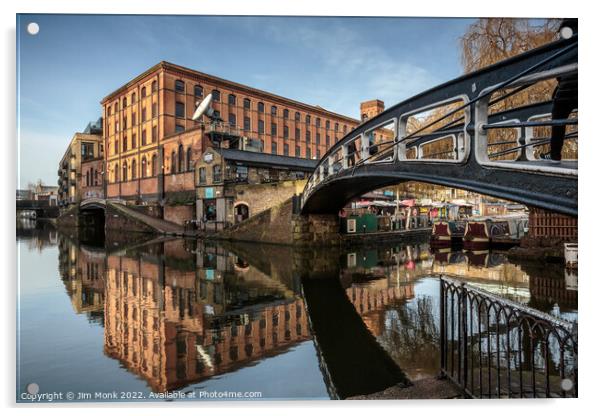 Camden Lock Reflections Acrylic by Jim Monk