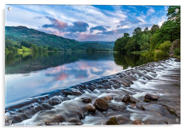 Grasmere Weir Acrylic by Jim Monk