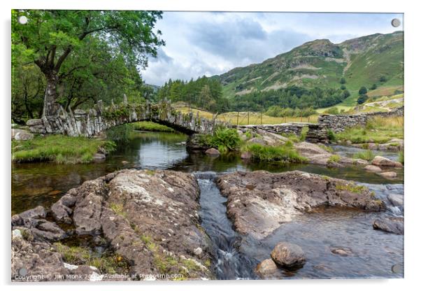 Slater's Bridge, Lake District National Park Acrylic by Jim Monk