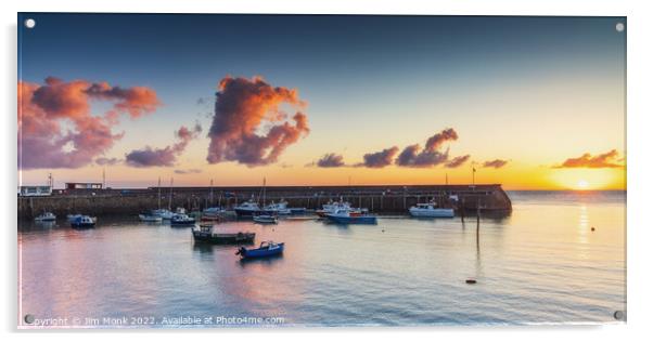 Harbour Sunrise, Minehead Acrylic by Jim Monk