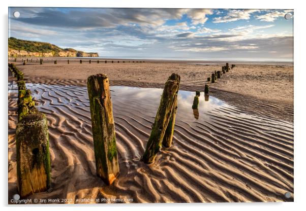 Sandsend Beach, Yorkshire Acrylic by Jim Monk
