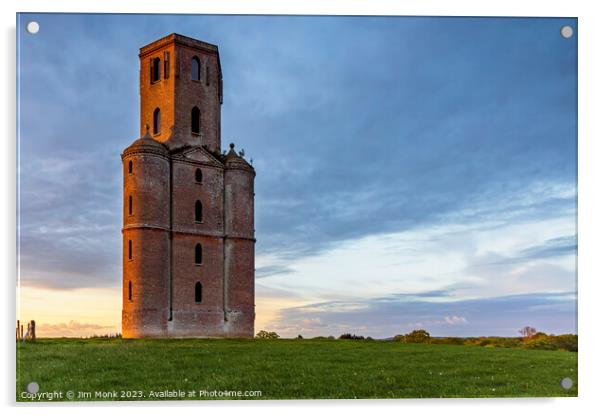 Horton Tower, Dorset Acrylic by Jim Monk