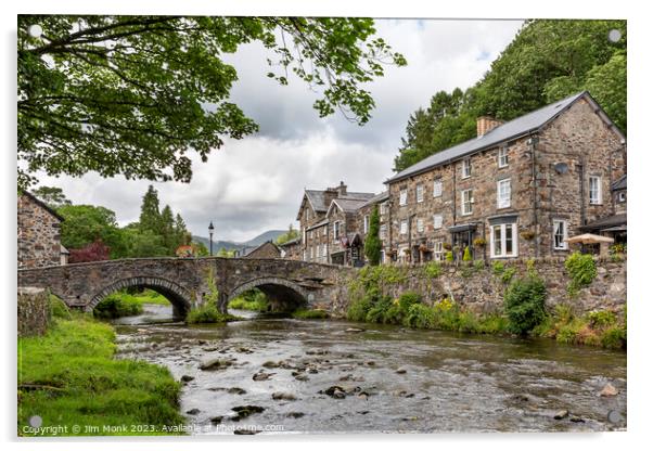 Beddgelert, Snowdonia Acrylic by Jim Monk