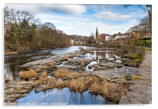 River Dee Llangollen Acrylic by Jim Monk
