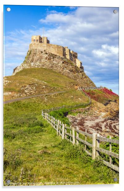 Lindisfarne Castle, Northumberland Acrylic by Jim Monk