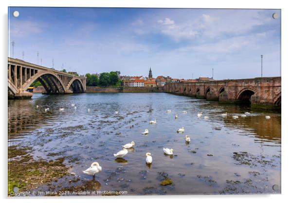 River Tweed Bridges Acrylic by Jim Monk