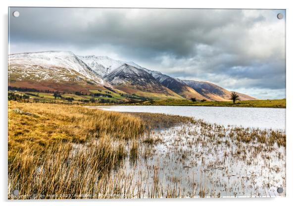 Tewet Tarn, Lake District Acrylic by Jim Monk