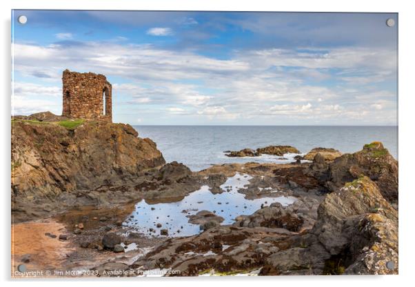 Lady's Tower, Fife Acrylic by Jim Monk