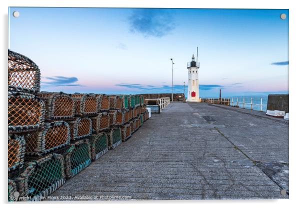 Anstruther Lighthouse Acrylic by Jim Monk