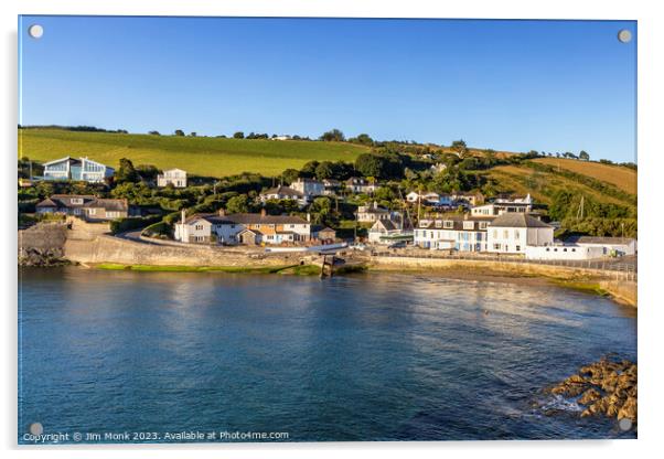 The Coastal Charm of Portmellon Acrylic by Jim Monk