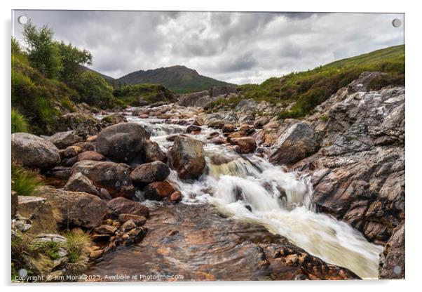 Sannox Burn, Isle Of Arran Acrylic by Jim Monk