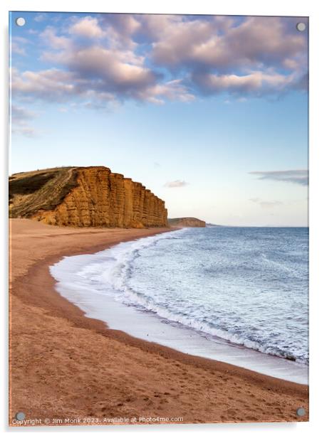 Dorset's Golden Coastline Acrylic by Jim Monk