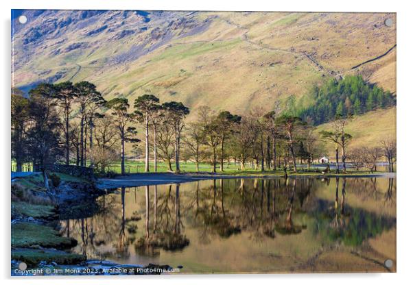 Buttermere Reflections Acrylic by Jim Monk