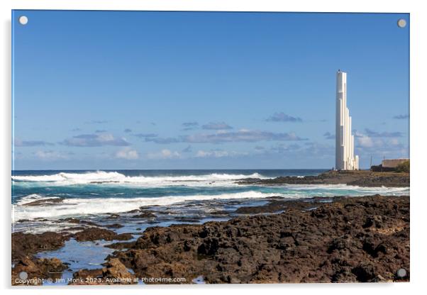 Punta del Hidalgo Lighthouse Acrylic by Jim Monk