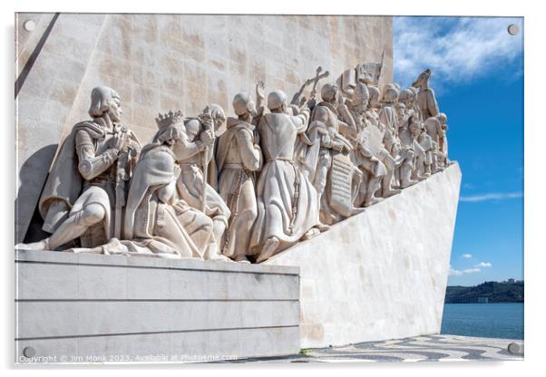 Monument to the Discoveries in Lisbon Acrylic by Jim Monk