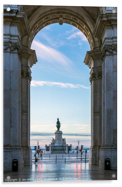 View through Arco da Rua Augusta, Lisbon Acrylic by Jim Monk