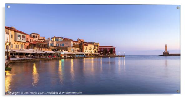  Chania Harbour at sunrise, Crete Acrylic by Jim Monk