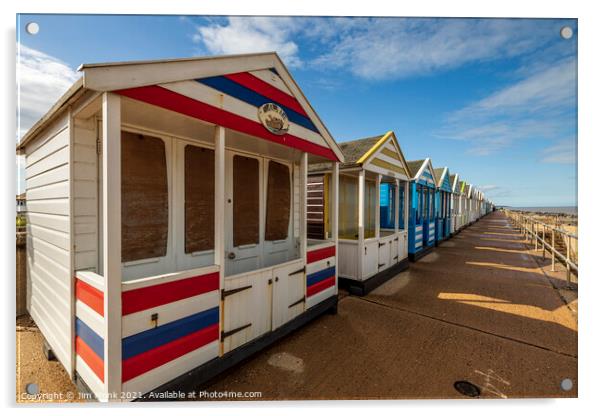 Southwold Beach Huts Acrylic by Jim Monk