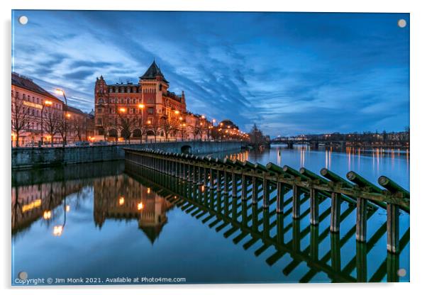 Blue Hour in Prague Acrylic by Jim Monk