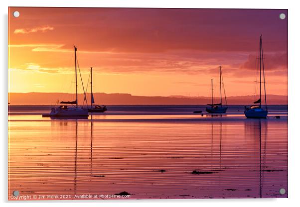 Lamlash Sunrise Acrylic by Jim Monk