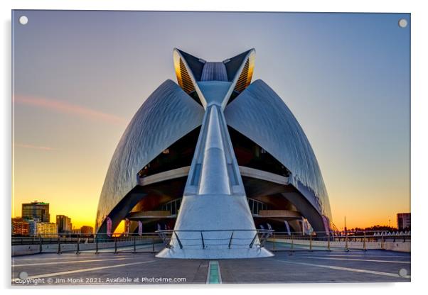 City of Arts and Sciences, Valencia Acrylic by Jim Monk