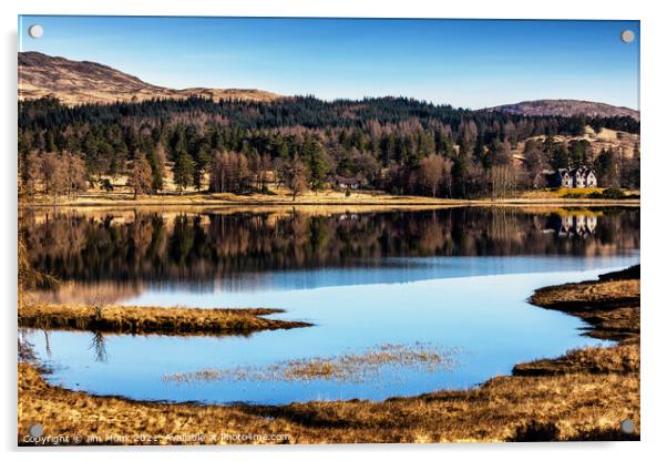  Loch Tulla Reflections Acrylic by Jim Monk