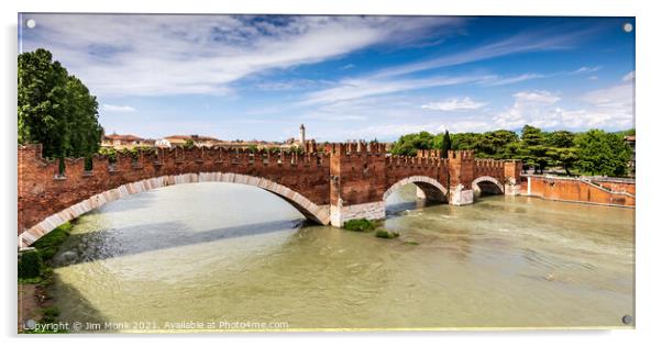 The Castelvecchio bridge, Verona Acrylic by Jim Monk
