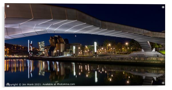 Pedro Arrupe bridge, Bilbao Acrylic by Jim Monk