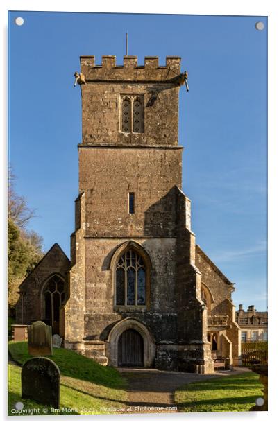 St Peter's Church, Dyrham Acrylic by Jim Monk