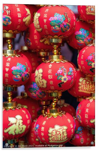 Chinese lanterns Acrylic by Jim Monk