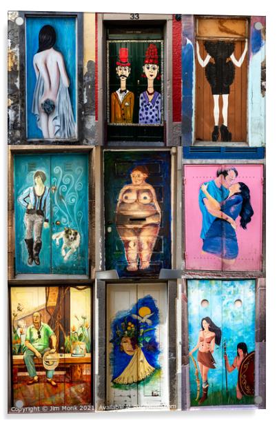 Funchal Doors Montage Acrylic by Jim Monk