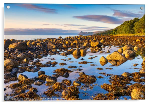 Corrie coastline, Isle of Arran Acrylic by Jim Monk