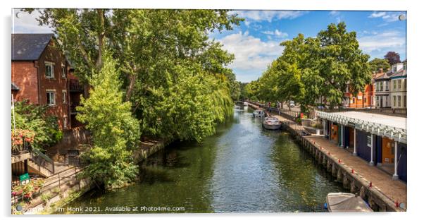River Wensum, Norwich Acrylic by Jim Monk