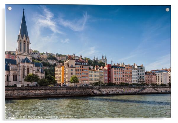 Lyon waterfront Acrylic by Jim Monk
