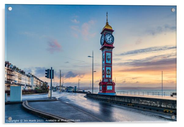 Jubilee Clock Tower, Weymouth Acrylic by Jim Monk