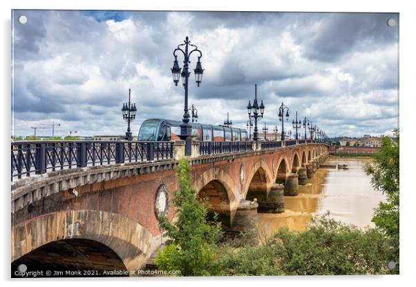 Pont de Pierre bridge, Bordeaux Acrylic by Jim Monk