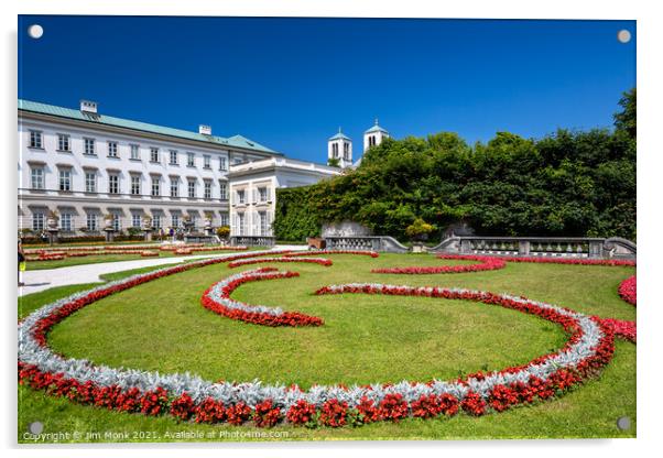 Mirabell Palace and Gardens, Salzburg  Acrylic by Jim Monk