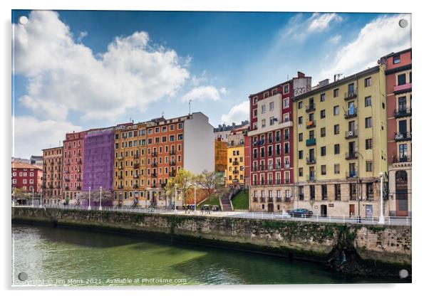 Nervion River, Bilbao Acrylic by Jim Monk