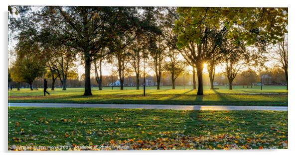 Victoria Park in autumn, Leicester Acrylic by Jim Monk