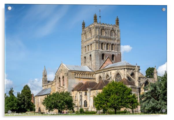 Tewkesbury Abbey Acrylic by Jim Monk