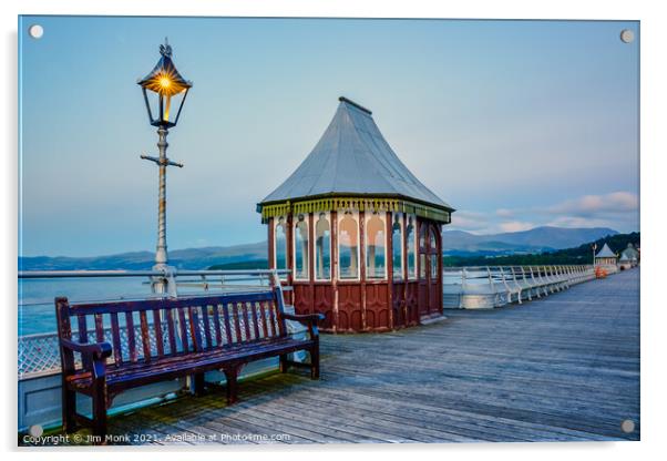 Garth Pier, Bangor Acrylic by Jim Monk