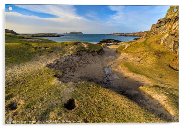 Bosta Beach, The Outer Hebrides Acrylic by Jim Monk