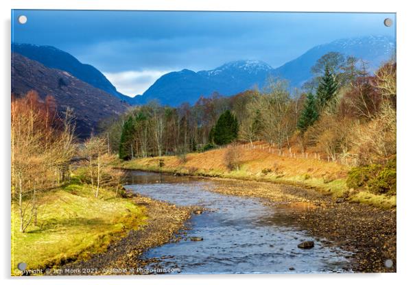 River Gour, Scottish Highlands Acrylic by Jim Monk