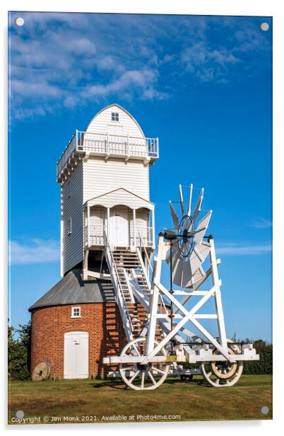 South Walsham mill, Norfolk Broads Acrylic by Jim Monk